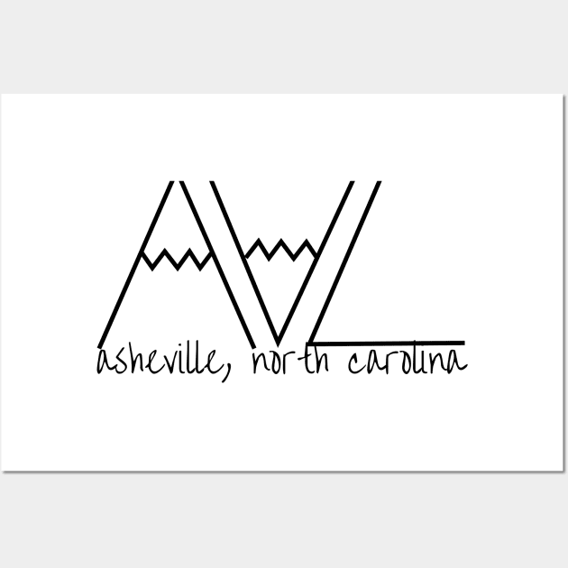 Asheville, North Carolina Mountains Wall Art by nonbeenarydesigns